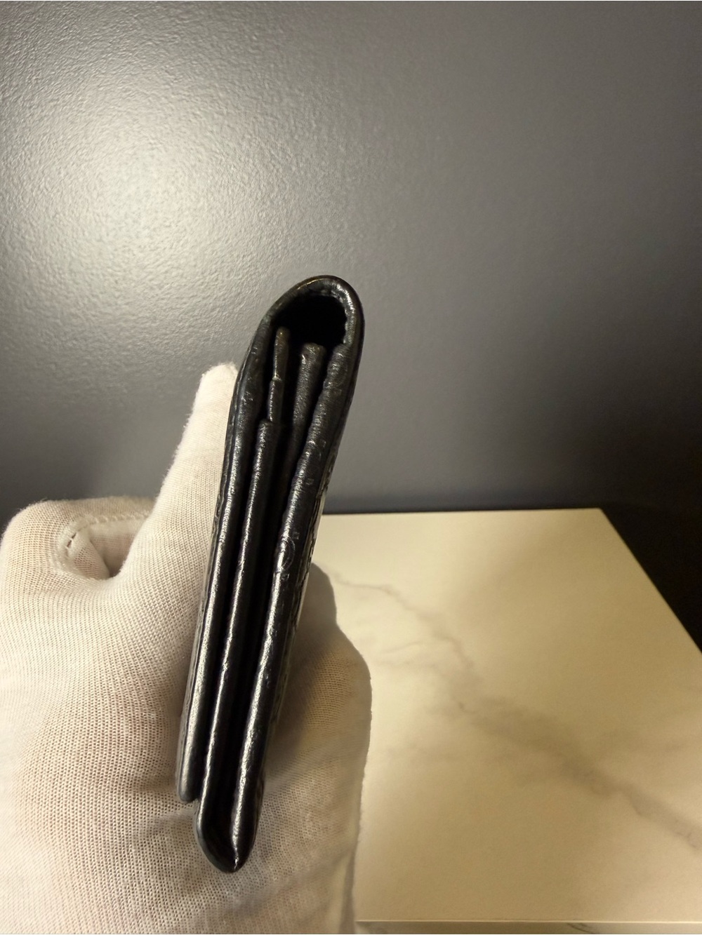 Gucci Black Embossed GG Continental Wallet - Picture 3 of 5